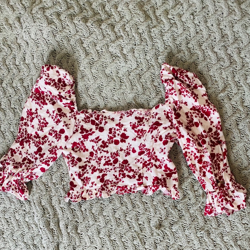 Zara Cropped Floral Top